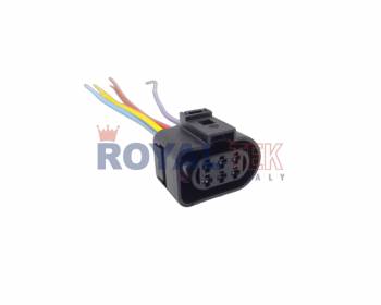 FICHA DE CONEXION ROYALTEK 6 VIAS (SEIS) SONDA LAMBDA VOLKSWAGEN / AUDI - VENTA EN PAQUETES DE 5 UNIDADES ---